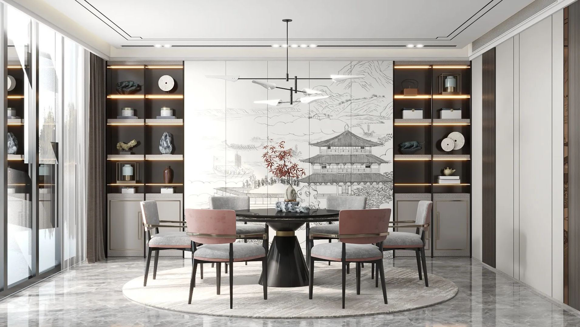 Chinese-Style Dining Room: Tradition & Modernity