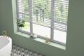 Bathroom modern minimalist green with large windows fresh & aesthetic design
