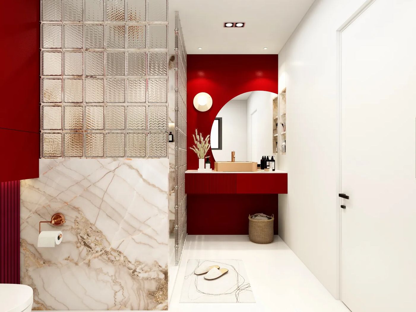 Modern Red Bathroom Ideas: Minimalism & Luxury